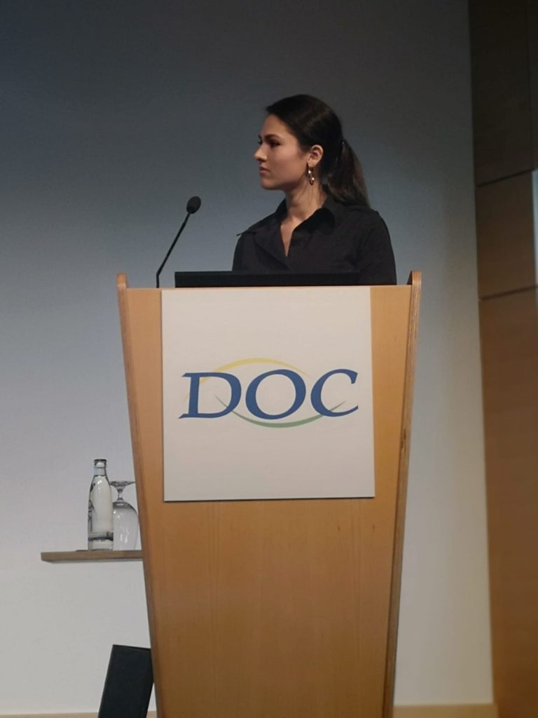 Como expositora en el Congreso Internacional de Oftalmólogos Alemanes. Nuremberg, Alemania. 2019